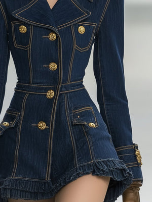 The Cessaire Denim Mini Dress