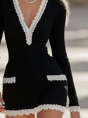 The Delphinie Knit Mini Dress