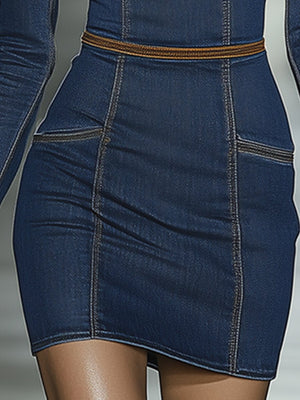 The Norbertine Denim Mini Dress