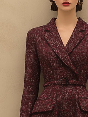 The Cyprienne Tweed Midi Dress