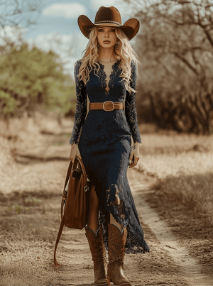 The Léandre Lace Midi Dress