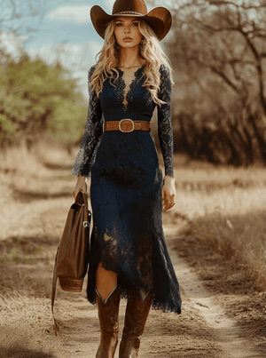 The Léandre Lace Midi Dress