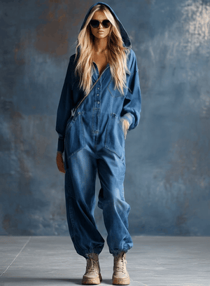 The Idelette Denim Jumpsuit