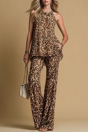 The Estelle Leopard Chiffon Set