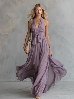 The Anne-Sophie Chiffon Maxi Dress