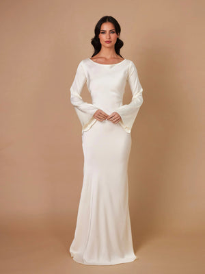 Long-Sleeve Fitted Maxi Dress