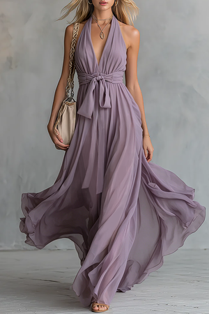 The Anne-Sophie Chiffon Maxi Dress