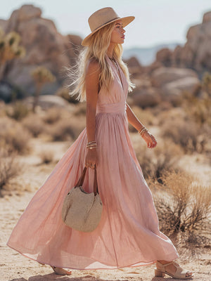Halter Neck Maxi Dress