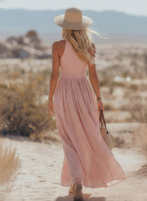 Halter Neck Maxi Dress