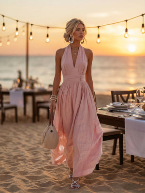 Halter Neck Maxi Dress