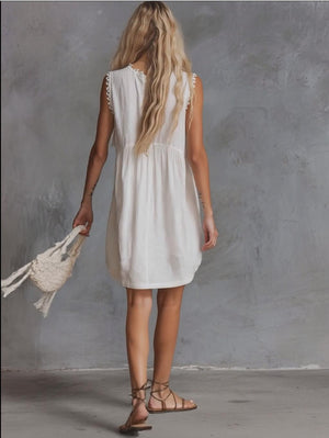 The Émérance Cotton Linen Mini Dress
