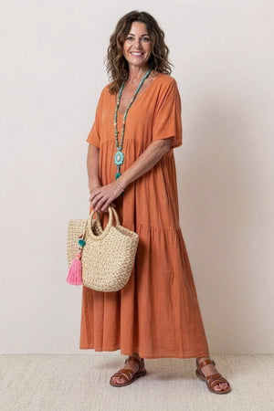 Tiered Swing Maxi Dress