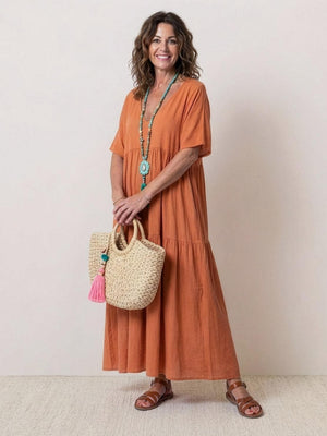 Tiered Swing Maxi Dress