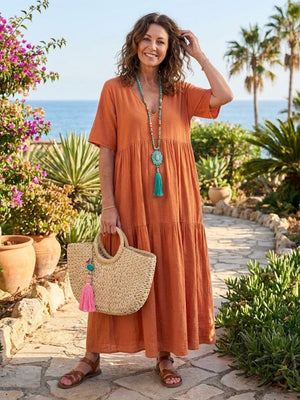 Tiered Swing Maxi Dress