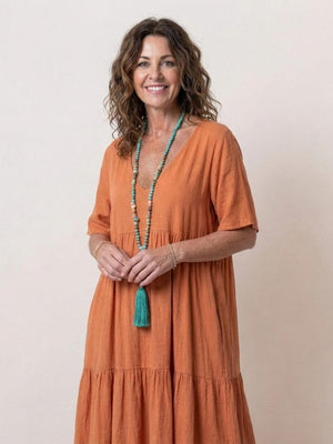 Tiered Swing Maxi Dress