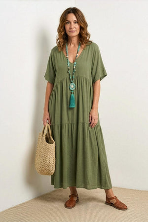 Tiered Swing Maxi Dress