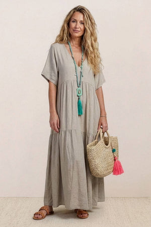 Tiered Swing Maxi Dress