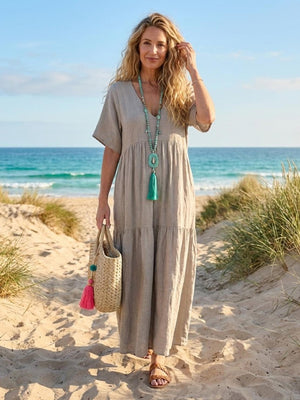 Tiered Swing Maxi Dress