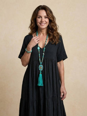 Tiered Swing Maxi Dress