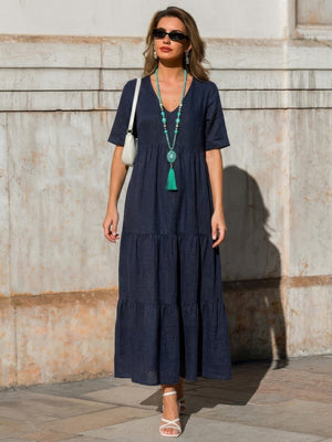 Tiered Swing Maxi Dress