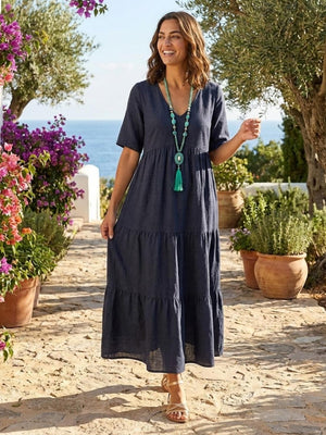 Tiered Swing Maxi Dress