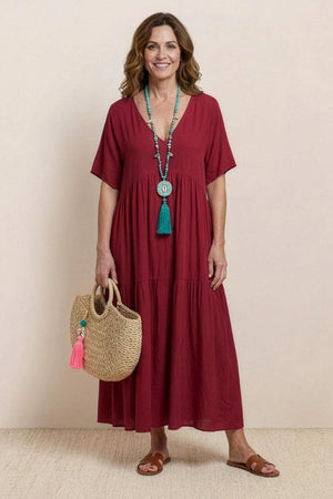 Tiered Swing Maxi Dress