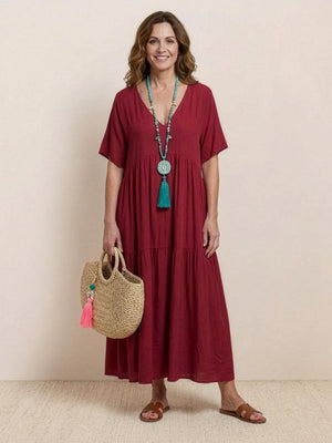 Tiered Swing Maxi Dress