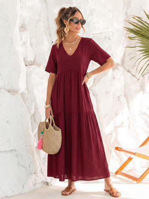 Tiered Swing Maxi Dress