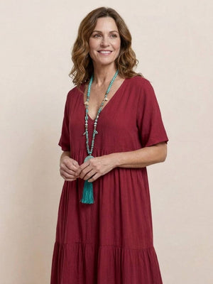 Tiered Swing Maxi Dress