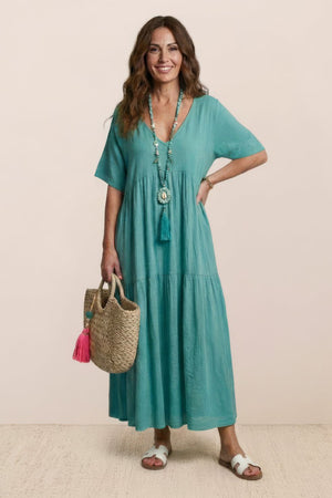 Tiered Swing Maxi Dress