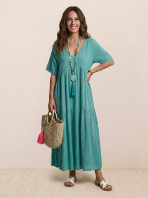 Tiered Swing Maxi Dress
