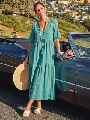 Tiered Swing Maxi Dress