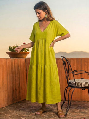 Tiered Swing Maxi Dress
