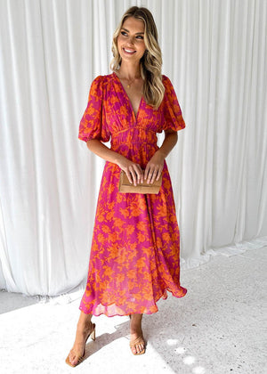 Floral V-Neck Maxi Dress