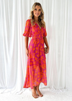 Floral V-Neck Maxi Dress